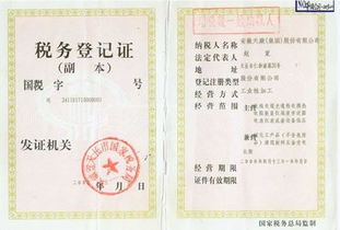 稅務(wù)登記證 榮譽(yù)證書(shū) 天長(zhǎng)市華康儀表電纜廠(chǎng)